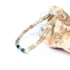 Novo Design Melhor Presente Pulseiras Natural Colorido Mar Sedimento Pedra Quadrada Imperial Beads Bohemia Macrame Pulseiras