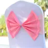 La fascia elastica della sedia copre i telai per la festa nuziale di promenade con la fibbia del cerchio Spandex Bowknot Tie Sedie Sash Buckles Cover Free DHL WX9-556