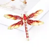 Dragonfly Brooch Luxury designer Brooches Rhinestone Crystal Pins Gold Alloy Enamel Pin Vintage Fashion Women Wedding Garments Clothes Pins