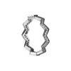 Kompatibel med pandora smycken ring silver skimrande zigzag ringar med CZ100% 925 sterling silver smycken grossist DIY för kvinnor