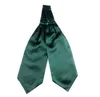 Hot Koop Heren Solid Ascot Cravat Hals Tie Polyester Ascot Verstelbare Zelf Das Britse Stijl Gentleman Silk Sjaals