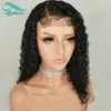 Bythair vierge cheveux humains avant de lacet perruque avec des cheveux de bébé pré plumé bouclés pleine dentelle pour les femmes noires noeuds blanchis