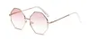 Grandes lunettes de soleil polygones vintage pour femmes et hommes, verres de soleil transparents teintés octogonaux, monture métallique, uv4001344248