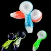 Ny ankomst 4 tums glöd i den mörka glasskeden Rör oljebrännare Rör Scorpion Heady Glass Pipes Multicolor Lysande Rökpipor GID10