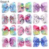 INS Hair Bows Barrettes Rainbow Syrenca Unicorn Design Girl Clippers Pałąk Girls Clips Baby Hair