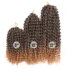 8-12INCK Curly Crochet Braids Värmebeständig syntetiska flätande hår Ombre hårförlängningar 60 strängar / pack
