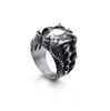 Punk Rock Cool Dragon Claw Ring With Red/Blue/White Stone Stainless Steel CZ Ring Man's Hiqh Quality Jewelry