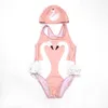 Kızlar Bikini Tek Parça Mayolar ile Bebek Mayo Çocuk Mayo Çocuk Monokini Kuğu Flamingolar Karikatür Yaz Üst