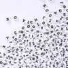 1000 st White Round Alphabete Bead Acrylic Pärlor Blandat Brev DIY Lösa pärlor för Beading Bracelet Smycken Tillbehör 7mm (1/4 ")