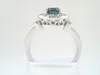 유행 14K 화이트 골드 블루 다이아몬드 약혼 교전 공주 신부 반지 사랑 다이아몬드 반지 크기 6-10