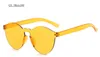 SWOKENCE mode Transparent bonbons lunettes de soleil femmes marque mignon intégré cadre ultra-mince soleil clignotants dernier spot SB49
