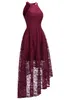Seksowne kantar tanio bordowe koronkowe sukienki wieczorowe kantar bez rękawów wysoka niska designerska okazja nosić świąteczną suknię imprezową CPS17435565