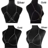 Stonefans Kvinnor Full Rhinestone Body Fashion Chain Halsband smycken Shiny Rhinestone Crystal Bh Bod Charming Club Jewelry