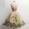 Söt bollklänning Rose Flower Cocktail Party Dress 2018 Couture Kne Length Graduation Dress for Teens Vestido de Formatura Homecomin1563799