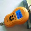 50kg 10g Tragbare praktische Taschenlächeln Mini Elektronische digitale LCD-Skala Hängende Angelhaken Gepäckausgleich Gewicht Waage Gourd