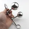 BEEGER Female Anal Vagina Double Ball Plug In Steel Chastity Belts Rope Hook Sex Toy For Women Locking Chastity Belt Y18110106