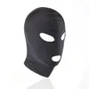 Sexy PU Cuir Latex Capuche Noir Masque 4 tyles Respirant Casque Fétiche BDSM Adulte pour party2132