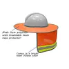 Желтая оранжевая шляпа наружная конструкция безопасность жесткая шляпа солнцезащитный озел шеи щиток отражающих полоса защитные шлемы щит