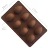 Stampo per cioccolato a forma di uovo in silicone a 8 fori, uova di Pasqua, stampi per ghiaccio, strumenti per decorare torte da forno fai da te candy bar da cucina