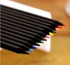 12 Kolory Czarny Drewno Kolorowe Ołówki Drewniane Kolor Ołów Długopisy Dzieci Kreszczeć Kolor Ołówek Dzieci Drawing Narzędzie Baby Prezent Urodzinowy