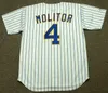 Milwaukee 4 PAUL MOLITOR 5 BJ SURHOFF 19 ROBIN YOUNT 23 TED SIMMONS 30 MOOSE HAAS camisa de beisebol costurada