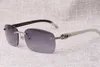 2019 fabricantes de alta calidad producen gafas de sol sin marco 8200759 gafas de diseño de diamantes únicas cuerno mixto rectangular len256v
