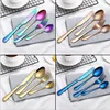 Gold Flatware Set Luxury Rose Gold Cutlery Set poartable Stainless Steel Dinner Spoon Knife Fork dinnerware for Home Kitchen Restaurant