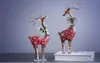 Högkvalitativ järn Creative Deers Sculpture Animal Craft for Home Hotel Club Bar Decoration and Wedding Giftlh02