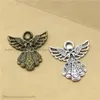 Sweet Bell free shipping 40pcs/lot 23*26mm two color alloy Angel charms diy jewelry accessories D1111