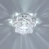 Modern Sunflower Crystal 3W Corridor Downlights Living Room lobby Ceiling Lights Glass Lotus Flower Hallway Cabinet Ceiling Lamp