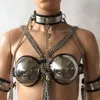8in1 Chastity Device (Collar+Handcuffs+Bra+Arm Cuffs+Chastity Belt+Thigh Rings+Shackles) Chastity Pants Sex Fetish Bondage Toys for Men G89
