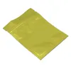 Multipliez les tailles 100 PCS Gold Mylar Foil Type Baggies avec fermeture à glissière Sacs d'épicerie réutilisables Feuille d'aluminium Fermeture à glissière Sacs d'emballage pour échantillon