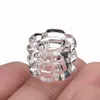 Set Quartz Diamond Loop Banger Nail Oil Knot Recycler Quartz Banger Nail Carb Cap Dabber Insert Bowl 10mm 14mm Male Female