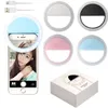 Para iphone x recarregável universal luxo telefone inteligente led flash light up anel de telefone selfie luminosa para o iphone android com usb de carregamento