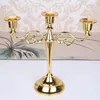 Nieuwe metalen kandelaars 5-armen / 3-armen kaarsstandaard bruiloft decoratie kandelabra centerpiece Candlestick zilver / goud / zwart / brons 4 kleuren