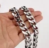 in bulk 2meter Lot Fashion High Quality 13mm high polished Smooth Curb Link Chain marking DIY Jewelry Finding/Makings Stainless Steel Chain