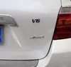 Metal V6 Krom Amblemler rozetleri otomobil Tampon Çıkartmaları çamurluk araba styling