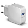 Caricatore da muro QC 3.0 Qualcomm USB Quick Charge 5V 3A 9V 2A 12V 1.5A Travel Power Adapter Ricarica rapida US EU Plug per iphone Samsung 50PCS /