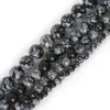 8mm Snowflake Obsidian Loose Beads Round 4 6 8 10mm Natural Stone Beads For Jewelry Making DIY Bead Bracelet Necklace High Quality