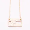 Colorado flag pendant necklace Semi-Hollow Body rectangle necklaces designed for women Retail and wholesale mix