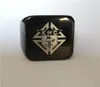 Black Gold Silver Masonic Demolay Ring langs Master Knight van Columbus Rings Knights Tempeliers vrijmetselarij Cross -sieraden voor mannen Unieke stijl Hoog gepolijst nieuw