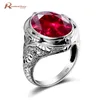 mens anéis ruby stone