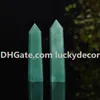 Naturlig grön Aventurine Ädelsten Point Reiki Chakra Wand Facet Rock Crystal Aventurine Obelisk Tower Polerad Polerad Earth Stick Spirit