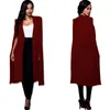 Moda capa capa Blazer mujer Otoño Invierno abrigo solapa Split manga larga Casual traje chaqueta prendas de vestir exteriores ropa de trabajo de talla grande