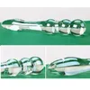 2017 New Crystal Glass Dildo Huge Penis Clear Glass Anal Butt Plug Dildo Double Anal Beads Adult Sex Products Sex Toys For Women Y18110504
