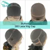 bythair 360レースフロント人間の髪の毛ウィッグ赤ちゃんの毛を持つ女性の漂白されたノットブラジルのレミーの髪フルレースのかつら