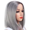 15inches Fashion Women Natural Short Full Lace Front Wigs Cute Bobo Human Hair Cosplay Wig Synthetic hair wig