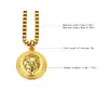 Fashion 18K Gold Silver Plated Lion Medallion Head pendants Hiphop franco long necklaces gold Chain for mens bijouterie High Quality..