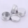 5 ml Aluminium Balm Tins Potburk 5G Kosmetiska Lip Balm Gloss Candle Packaging Containers med skruvgänga LX3126