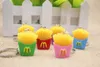 EUB 30pcs mixed 6 colors Mini Simulation Food French Fries Creative Personalized KeyChain Multiple Color Trinkets Whole272Y